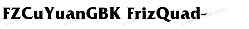FZCuYuanGBK FrizQuad字体转换